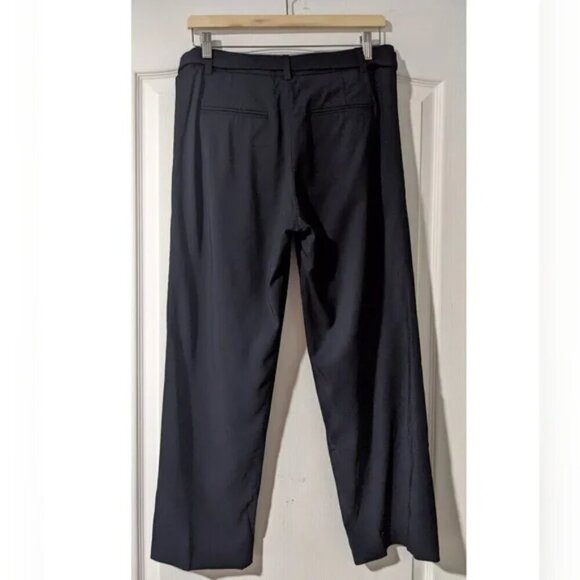 A.L.C. | Women's Leo Belted Pleat Front Pant in Evening Blue - Picture 2 of 10